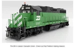 Rapido Ho Scale 38030 Burlington Northern GP38 Diesel Locomotive Dc/dcc Ready. Fixed Price $209.95.