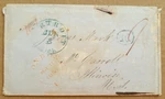 1850 Stampless Cover With Letter From London To Usa #A1826. Fixed Price $38.96.