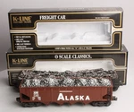 K-line K623-1011A Alaska Gondola/hopper Cars (set Of 2) Mt/box. Fixed Price $99.99.