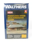 Walthers Cornerstone 933-3553 Pennsylvania System Brick Combination Station Nib. Fixed Price $45.29.