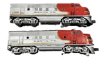 Lionel Post War 2343 Santa Fe Bonnet Pair, Gauge, Both Units Included. Fixed Price $299.95.