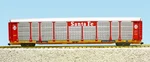 Usa Trains R17170 Santa Fe Bi-level Auto Carrier Red And Yellow, G Scale. Fixed Price $238.95.