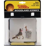 Woodland Scenics Scale Dog With Cat On Trashcan Rover & Felix A2524. Fixed Price $20.01.