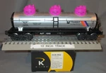 K-line 636-3932 Nj Transit Raritan #1202 Dome Tank Car O/027 Ga. Wks/ Lionel. Fixed Price $65.00.
