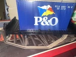 Lgb Scale 4103 Black Flat Car W/ Blue P&o Container. Fixed Price $69.95.