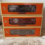 Lionel Trains 6-29213, 6-29214 & 6-21215 Canadian, Santa Fe, Southern Never Open. Fixed Price $75.75.