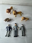 Lgb Scale Lions / Bears And People Figurines For Train, Set Layout Scenery. Fixed Price $24.99.