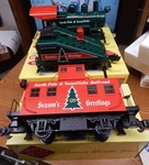 Aristo Craft ART-21325C Christmas Train Set Engine,tender Caboose Nib Gauge. Fixed Price $299.99.