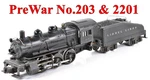Lionel Prewar 203 & 2201 Tender /3/ 1940-42. Fixed Price $495.00.