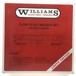 Williams 2700 Gauge Ny Central 5 Car Madison Set 80' Crown Edition 3 Rail Miob. Fixed Price $249.95.