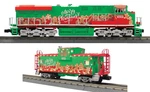 Mth 30-21313-1 Christmas ES44AC Diesel & 30-77412 Caboose W/ Leds Gauge New. Fixed Price $655.00.