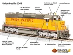 Broadway Limited 4295 Ho Emd SD45 Up #9 Yellow & Gray PARAGON4 Sound/dc/dcc. Fixed Price $237.55.