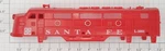 American Flyer L-3003-1 Ho Scale Red Santa Fe F3 Diesel Loco Body Shell (50). Fixed Price $600.00.