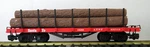 Scale Bachmann Big Haulers Atsf Santa Fe Flat Car #1422 W/ Logs No Box. Fixed Price $49.95.