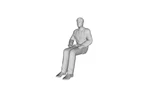 Printle Homme 1935 Jfk--president Usa Sitting Figure For Dioramas Train Sets. Fixed Price $14.40.