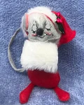 1970 Christmas Annalee 7" Mrs. Holly Mouse With Hand Muff #X-1 Beautiful Cond. Fixed Price $26.25.