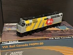 Ho Rapido Via Rail Rebuilt F40PH-2D #6437 W/loksound 40TH Anniversary 82523. Fixed Price $389.99.