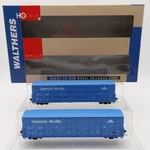 Walthers 932-27008 Ho Scale Georgia Pacific Thrall Door Boxcar 2-PACK Ex/box. Fixed Price $29.99.