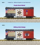 Usa Trains Scale R16057 - Purple Heart Badge Of Merrit Patrotic Reefer Car. Fixed Price $89.75.
