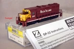 Mtl 981 Rock Island GP35 Locomotive 320 Z Scale Gauge Micro-trains Line. Fixed Price $219.95.