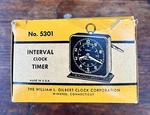 Vtg Gilbert Interval Clock Timer Usa William L. Corp Original Box #5301. Fixed Price $35.00.