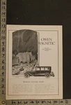 1920 Owen Wilkes Barre Magnetic Mew York Limo Prevo Illus Motor Auto Car Ad UT06. Fixed Price $21.95.