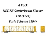 Rapido 174014 Ho 6 Pack Nsc 73' Centerbeam Flatcar Trailer Train Ttx(ttzx) Early. Fixed Price $339.99.