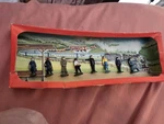Long Craft Ho Scale Painted Metal Railroad Figures Set. Fixed Price $12.99.
