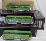 Mth 10-1068 Stephen Girard Standard Gauge Tinplate Green Passenger Cars. Fixed Price $625.00.