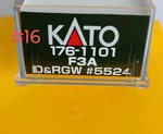 Kato Scale Rio Grande Locomotive 176-1101 F3A D&rgw #5524. Fixed Price $200.00.