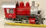 (g) Lgb G-scale Coca Cola Steam Locomotive 2-4-0 Great 9/10 Untested. Fixed Price $1642.68.