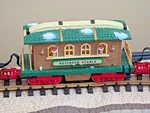 New Bright Holiday Express Brown Animated Reindeer Stable Box Video! Dillards. Fixed Price $369.00.