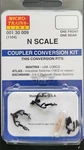 Micro Trains 001 30 009 Coupler Conversion Kit 1104 Atlas, Bachmann, Minitrix. Fixed Price $12.00.