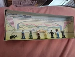 Long Craft Ho Scale Painted Metal Railroad Figures Workers Set. Fixed Price $12.99.