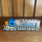 Freight Locomotive Pull Back Power Blue,yellow Silver #1872 Ny &il. Fixed Price $9.99.