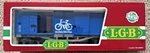 Lgb 4163 Austrian Railway Die Bahn F Hrt Boxcar Scale W/ And Outer Sleeve. Fixed Price $69.00.