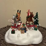Lemax Santas Wonderland Elves Rocking Horses North Pole Lighted Animated. Fixed Price $46.00.