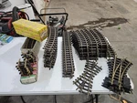 Lgb G-scale Brass Track Lot: (5) Electric Switches, 50+ Curves, 6 Long Straights. Fixed Price $450.00.