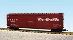 Usa Trains Scale 50 Ft Double Door Box Car R19325B Rio Grande - Mineral Brown. Fixed Price $149.99.