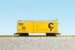 Usa Trains G Scale R19155B Chessie #wm 36029 Boxcar - Yellow/blue Ends/sil Roof. Fixed Price $86.99.