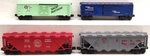 Lionel Gauge Assorted Boxcars & Hoppers: 9771, 9401, 9119, 19311 Ex. Fixed Price $47.39.
