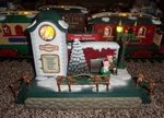 New Bright Holiday Express Musical Train Station Clock Tower Ships Fast! 384-10. Fixed Price $87.50.