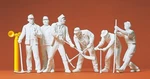 Preiser 45182 Scale Unpainted Figures Railroad Track Crew. Fixed Price $53.99.
