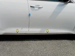 Qaa TH16805 Polished Lower Rocker Trim 4PC Fits 16-20 Optima Sedan. Fixed Price $172.49.