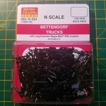 Micro Trains 003 024 Bettendorf Trucks W/long Ext Couplers 1002-10 Pack. Fixed Price $87.00.