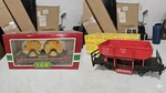 Lgb G-scale Work Train Lot: 4002 Cable Reel Car & 4041 Ballast Hopper. Fixed Price $105.00.