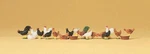Ho Preiser # 14168 Assorted Chickens : 1/87 Scale Farm Animal Figures. Fixed Price $14.95.