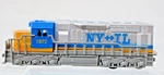 Freight Locomotive Pull Back Power Blue,yellow Silver #1872 Ny &il Die Cast. Fixed Price $12.00.