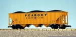 Usa Trains G Scale 70 Ton 3 Bay Coal Hopper Peabody - Yellow R14019. Fixed Price $148.95.