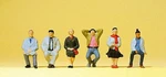 Preiser 10537 Ho Scale Passengers Seated PKG(6). Fixed Price $25.99.